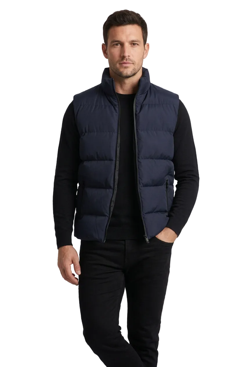 Men's Plus Size Lightweight Zip Up Puffer Vest