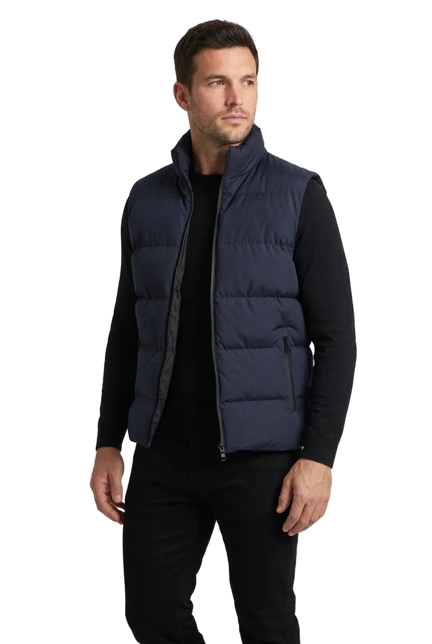 Men's Plus Size Lightweight Zip Up Puffer Vest