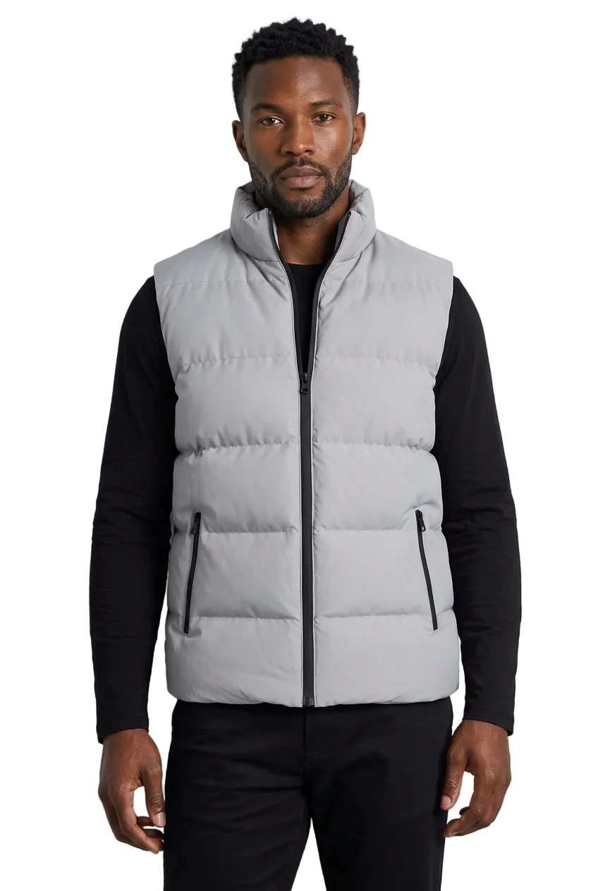Men's Plus Size Lightweight Zip Up Puffer Vest