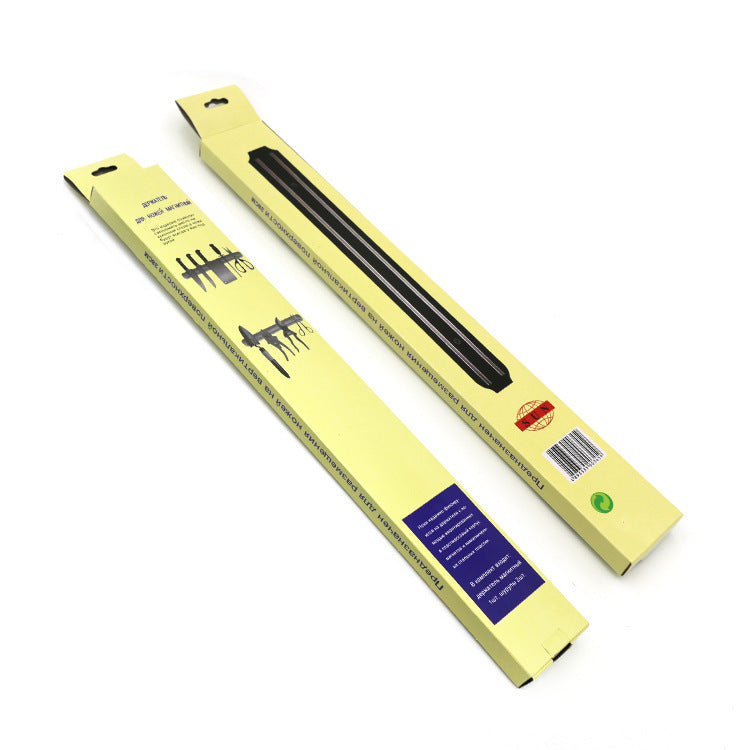 Two slim magnetic knife holder package boxes, each with a black rail insert.