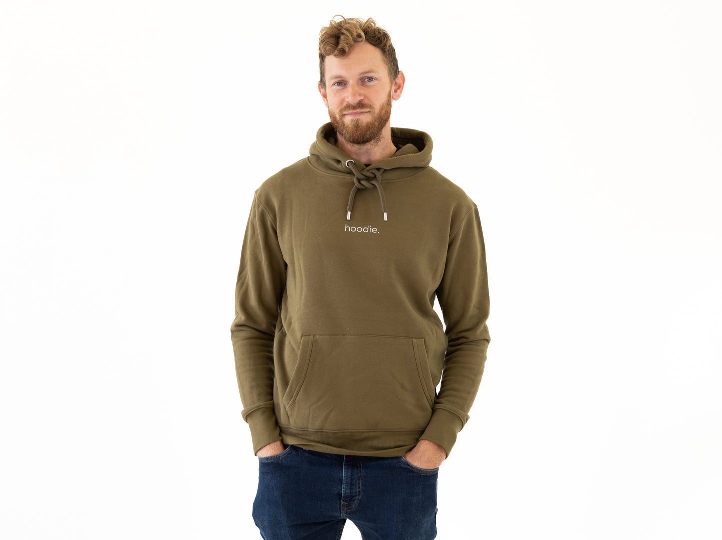 simple. hoodie. khaki.