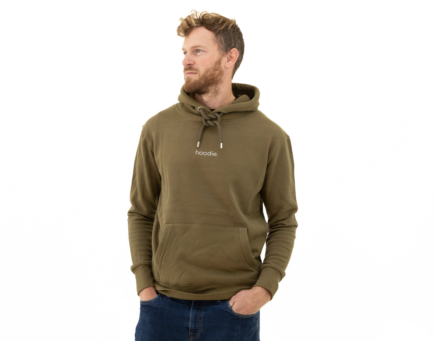 simple. hoodie. khaki.