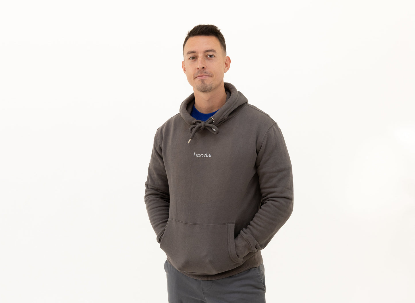 simple. hoodie. charcoal.
