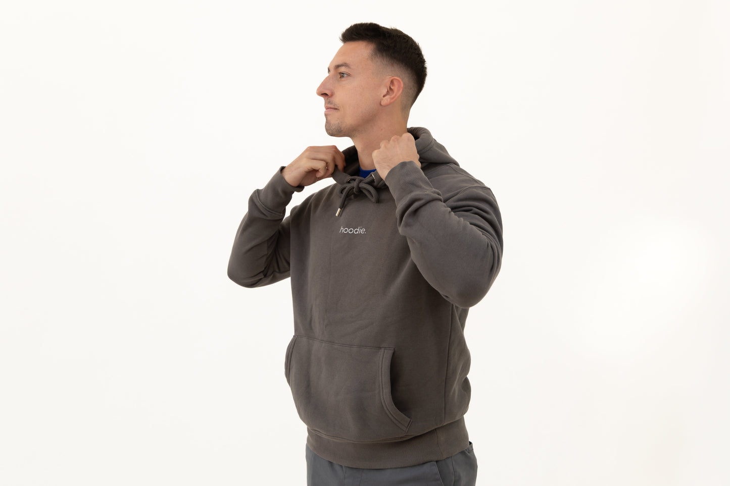 simple. hoodie. charcoal.