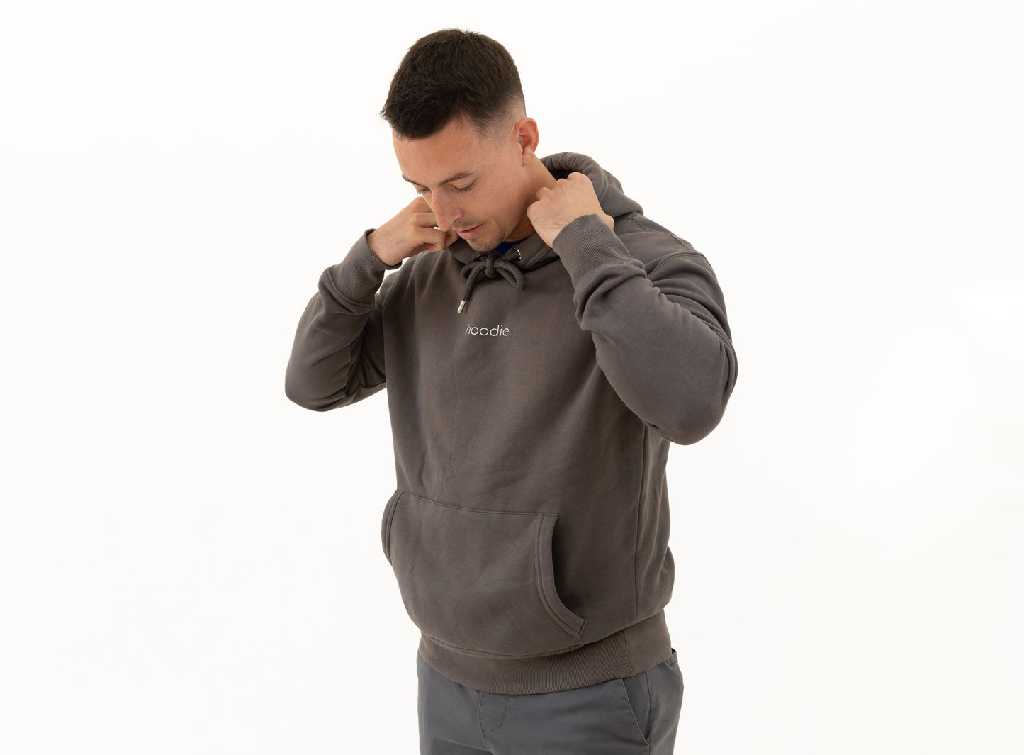 simple. hoodie. charcoal.