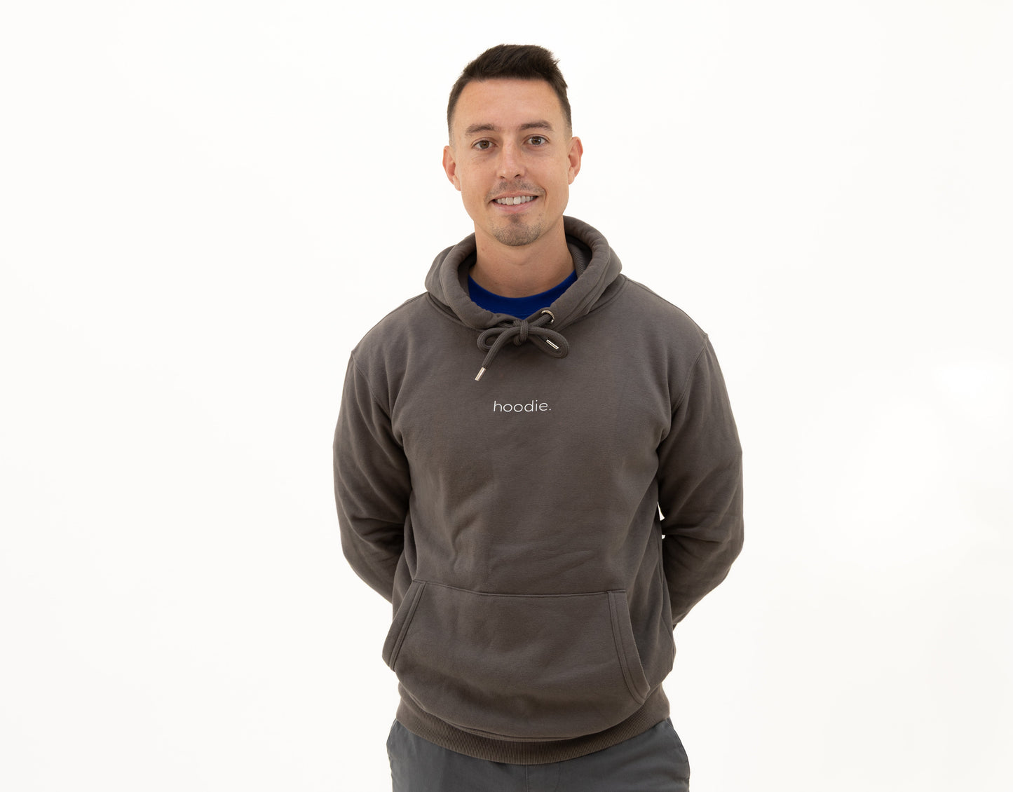 simple. hoodie. charcoal.