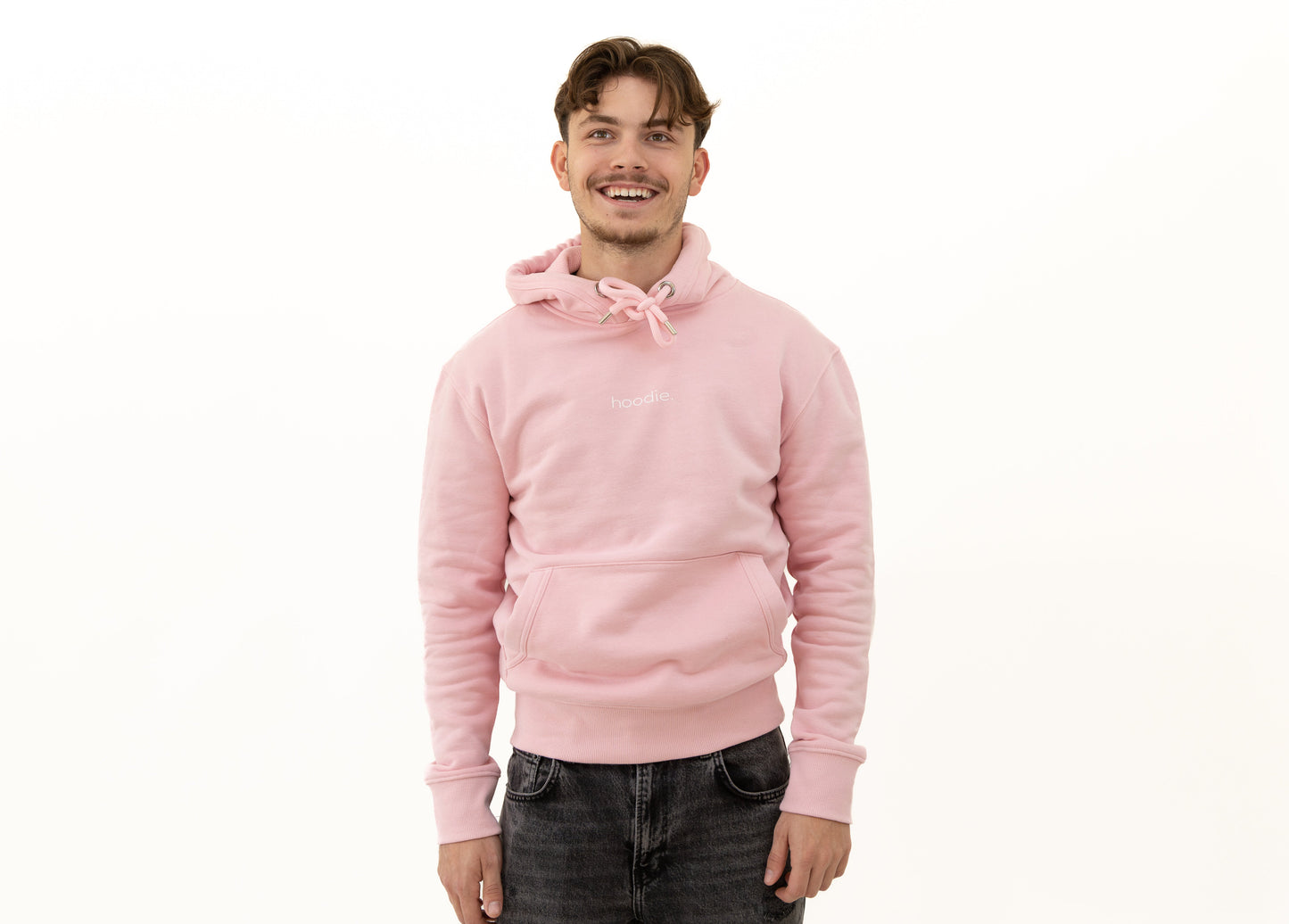 simple. hoodie. pink.