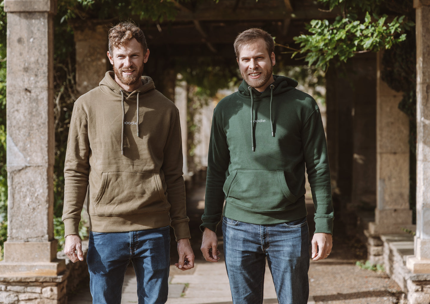 simple. hoodie. forest-green.