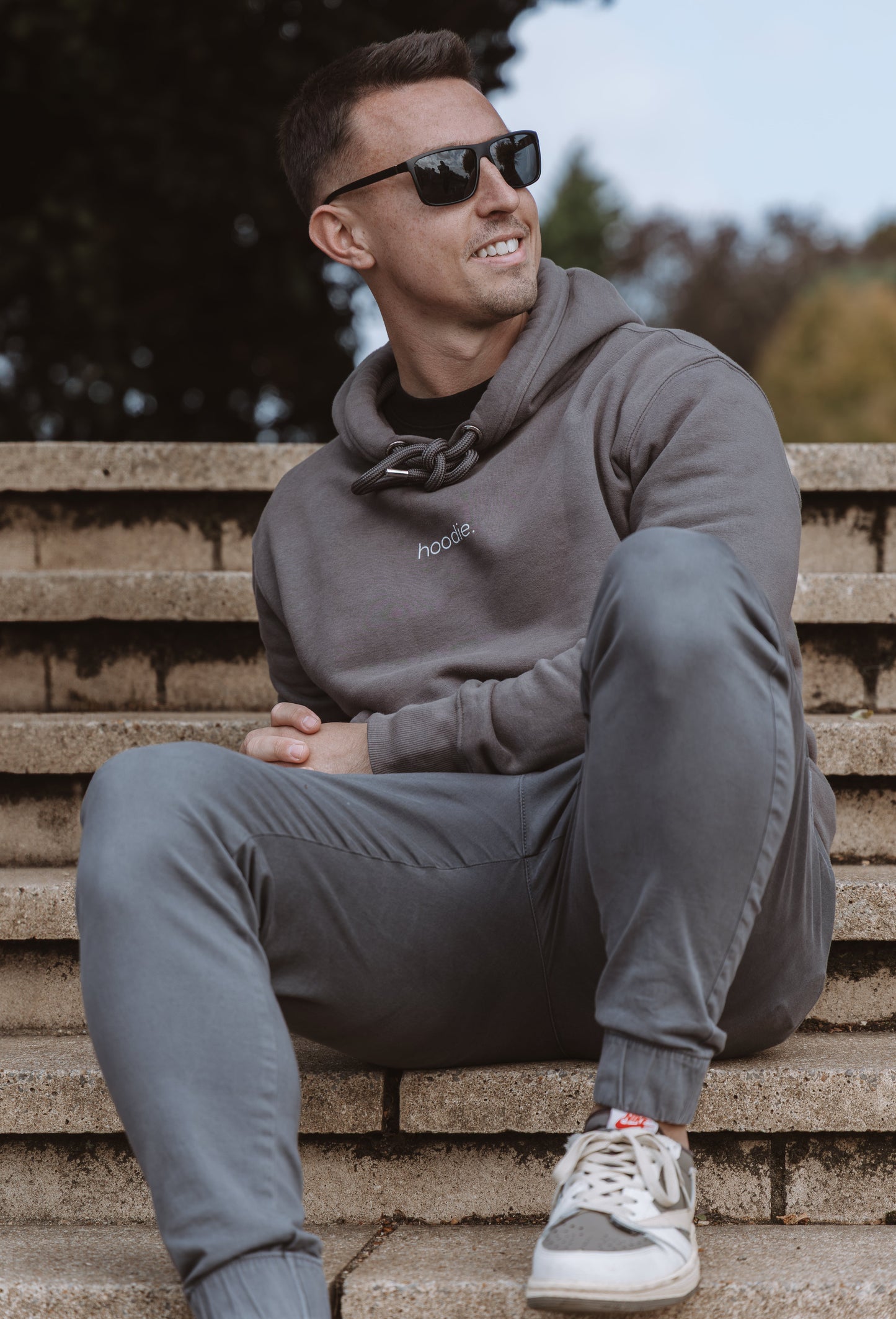 simple. hoodie. charcoal.