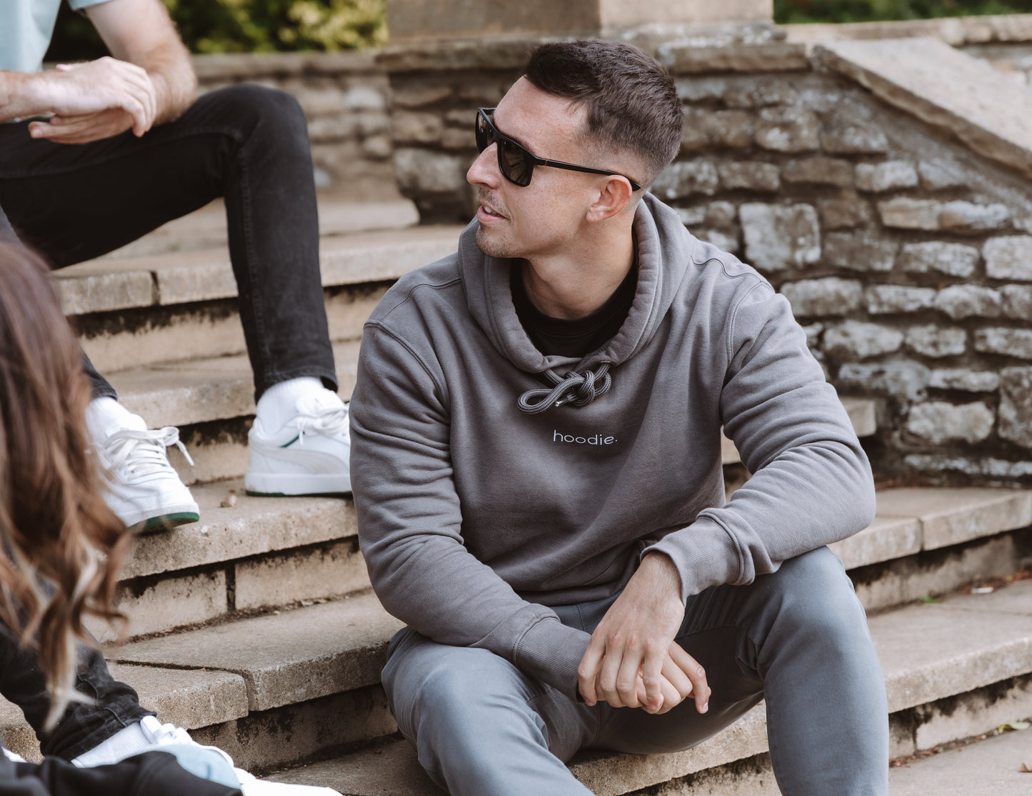 simple. hoodie. charcoal.