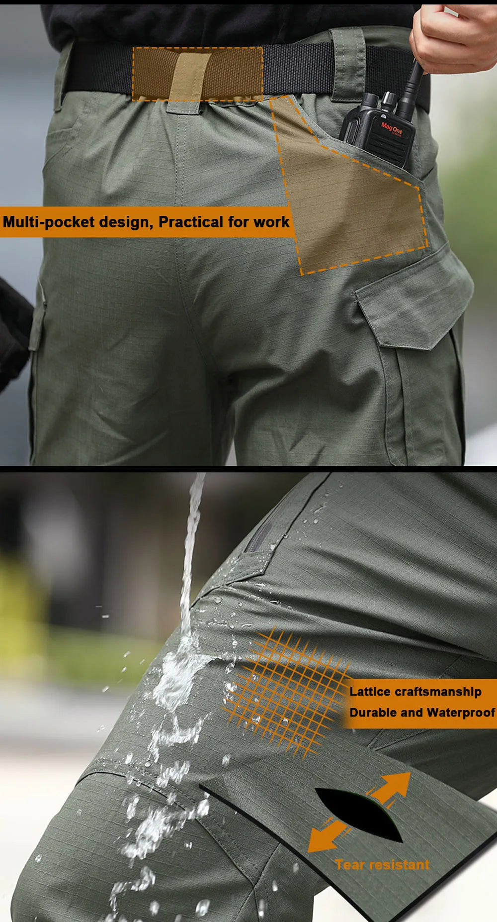 Cargo Pants Classic Outdoor Hiking Trekking Army  Joggers Pant Camouflage Military Multi Pocket Trousers.