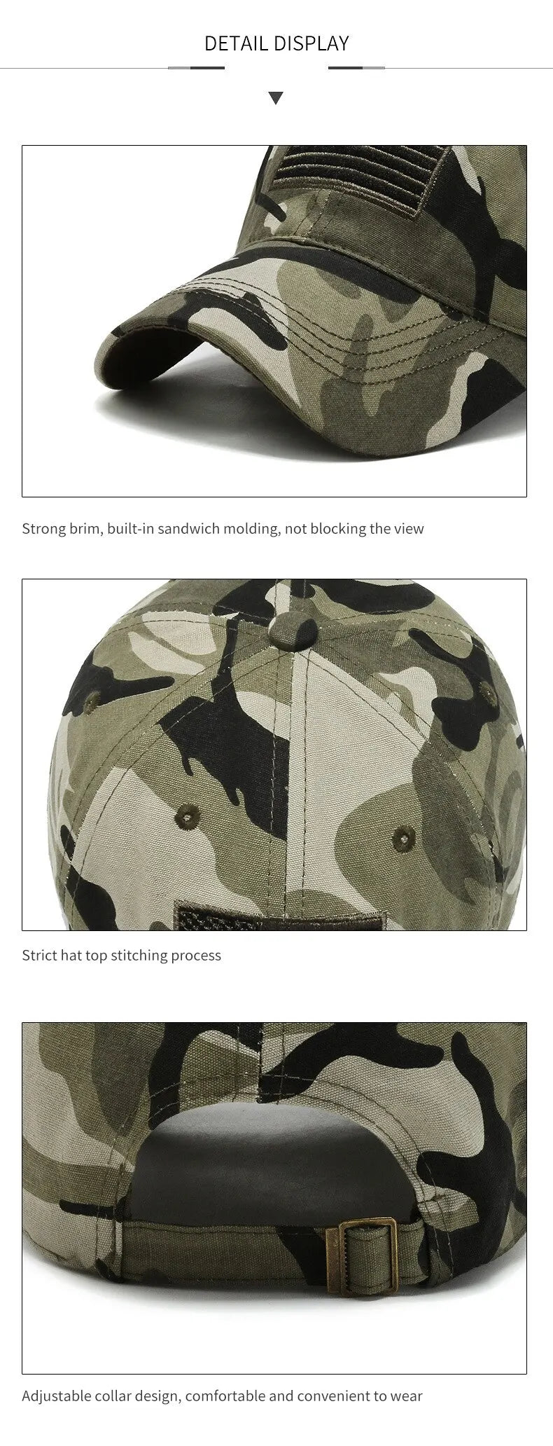 Unisex Outdoor Sports Cap Cap Sunblock Baseball Hat Camo Cun Cap