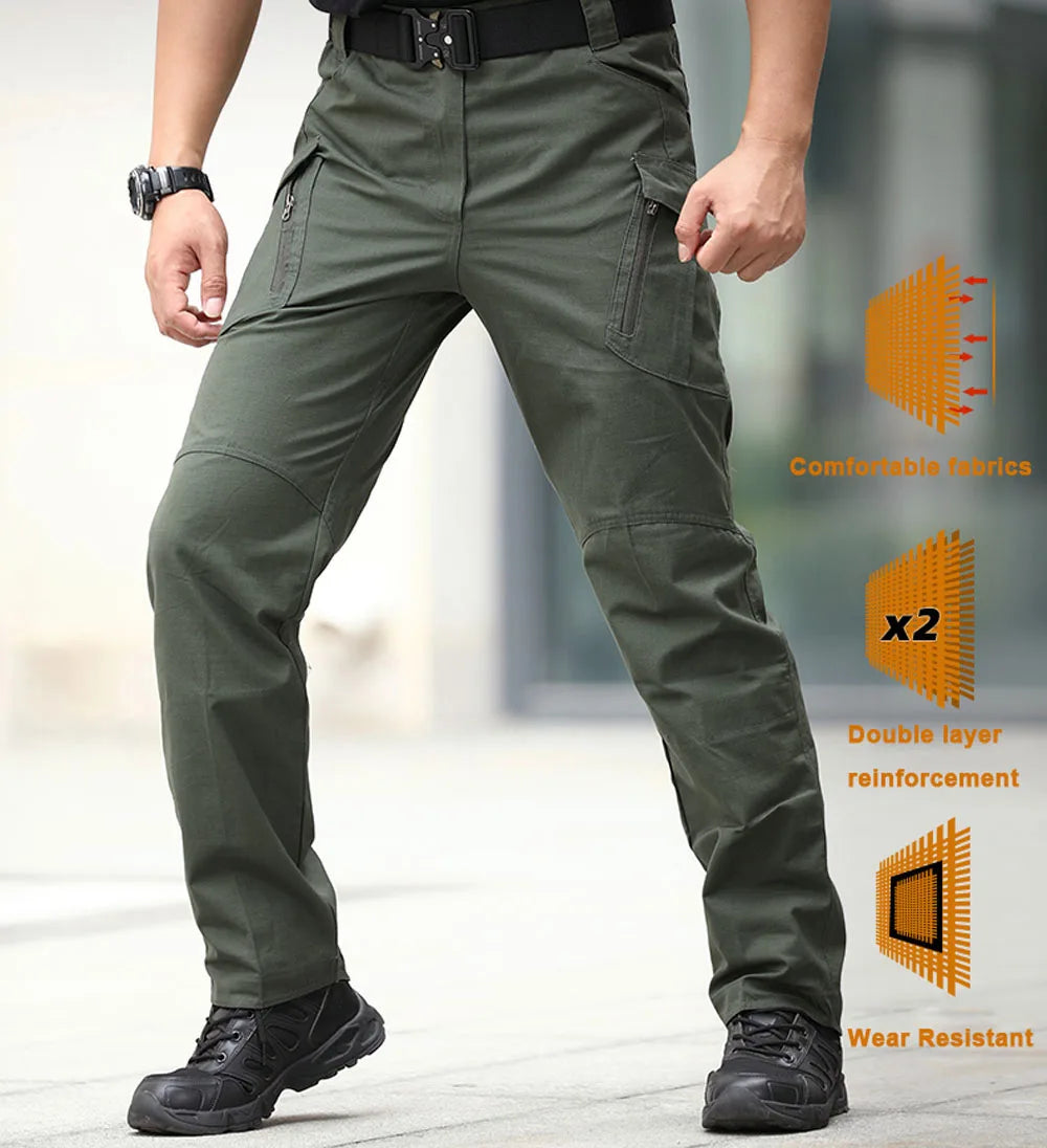 Cargo Pants Classic Outdoor Hiking Trekking Army  Joggers Pant Camouflage Military Multi Pocket Trousers.