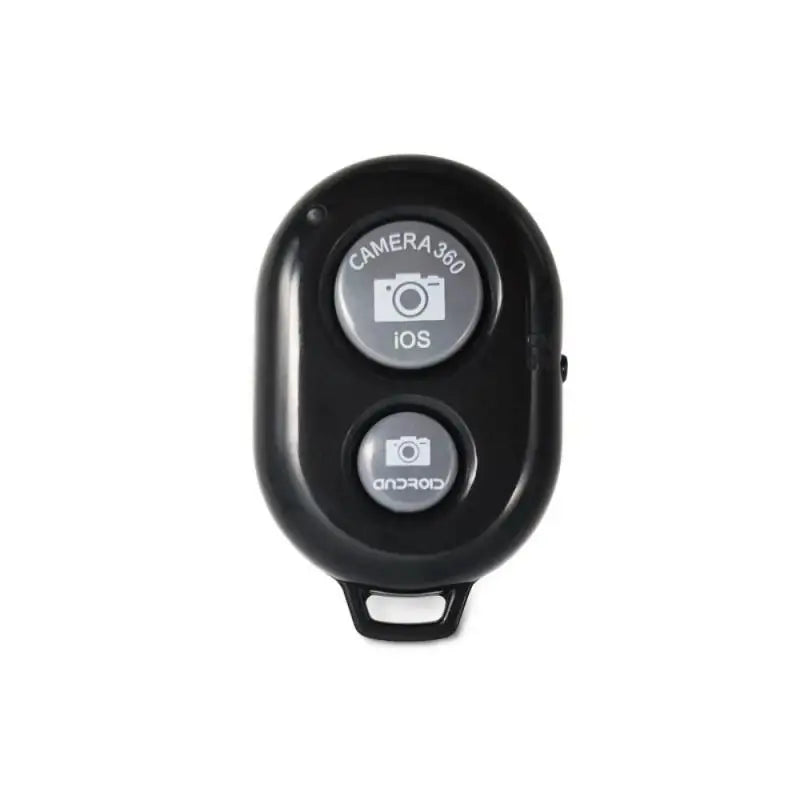 Black mini Bluetooth camera remote with iOS and Android camera360 buttons