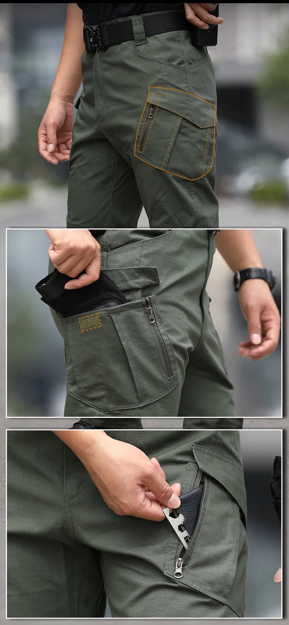 Cargo Pants Classic Outdoor Hiking Trekking Army  Joggers Pant Camouflage Military Multi Pocket Trousers.