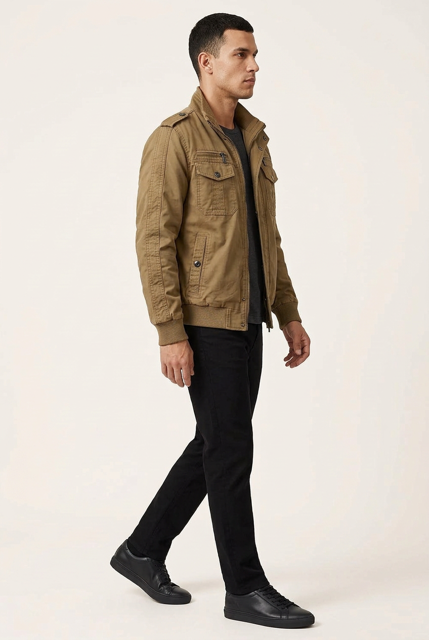 Alternative Khaki jacket side angle