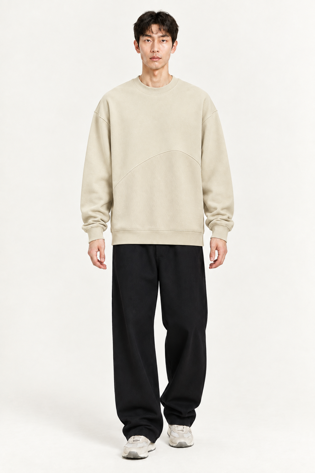 Beige sweatshirt front view