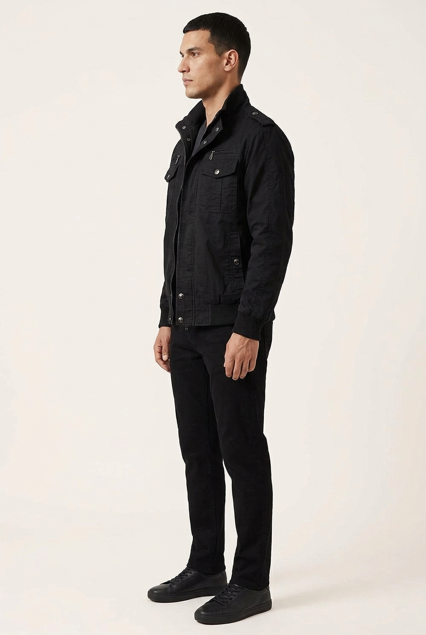 Black jacket right-side view