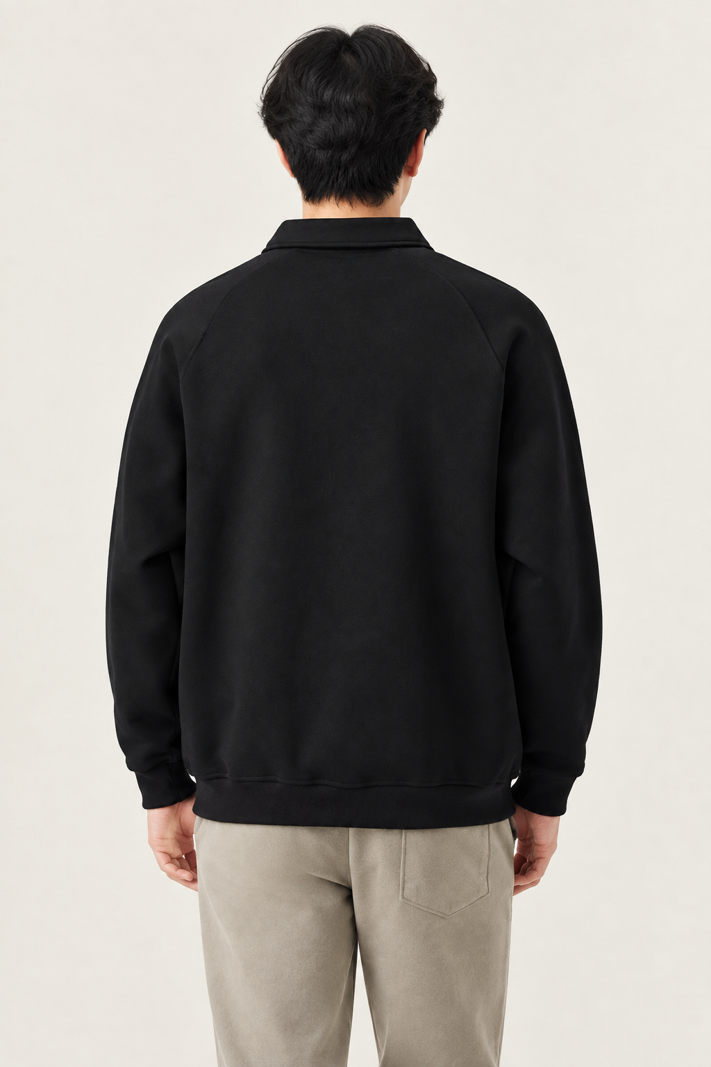 Black sweatshirt back view