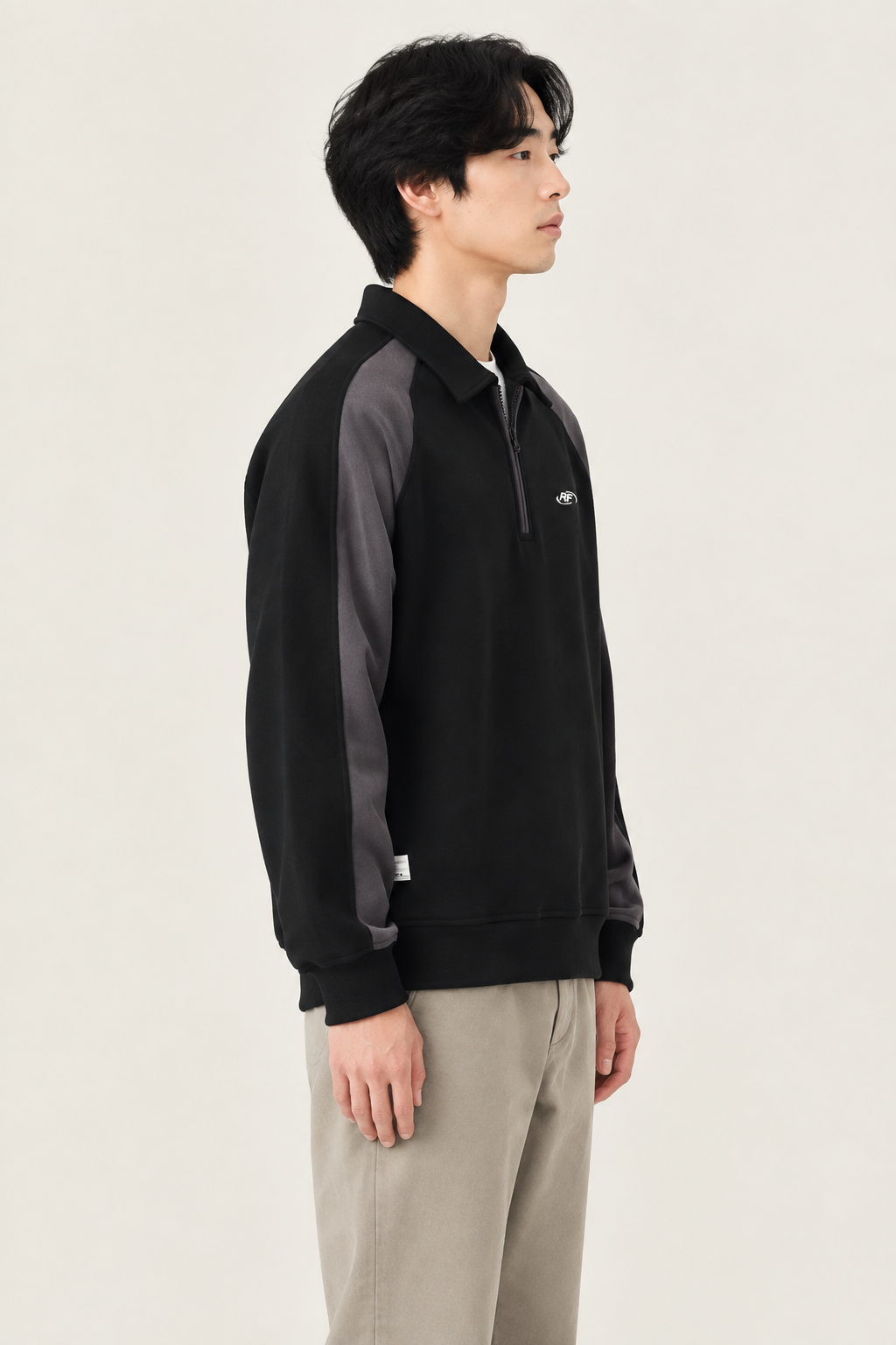 Black sweatshirt right-side view