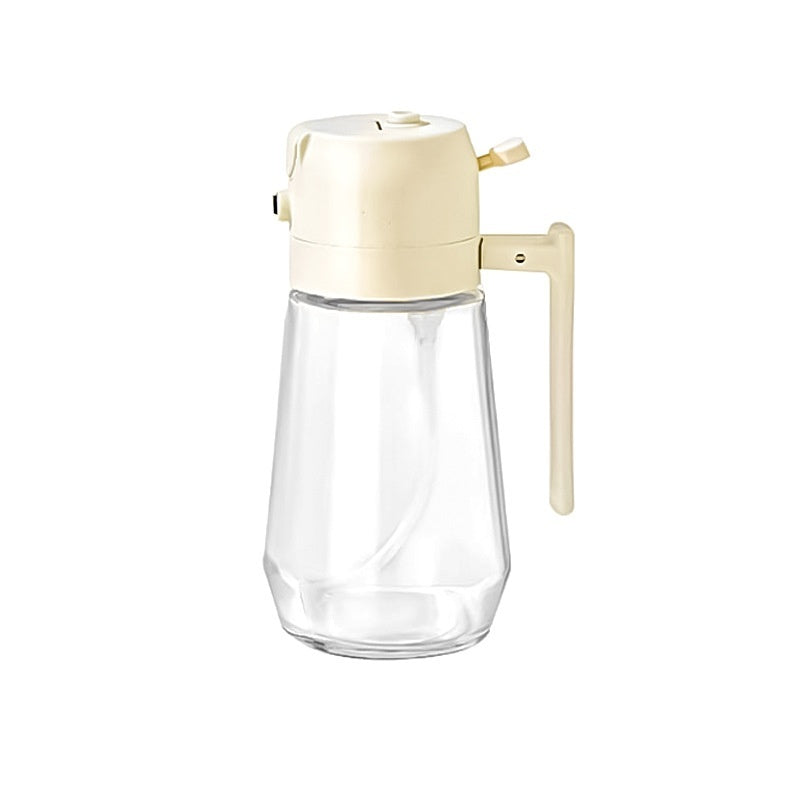 Cream oil sprayer dispenser with clear glass bottle and pump head