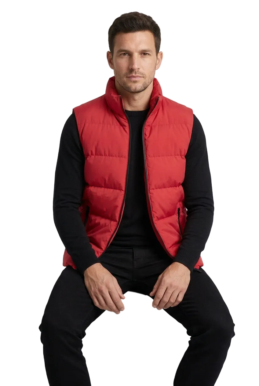 Men's Plus Size Lightweight Zip Up Puffer Vest