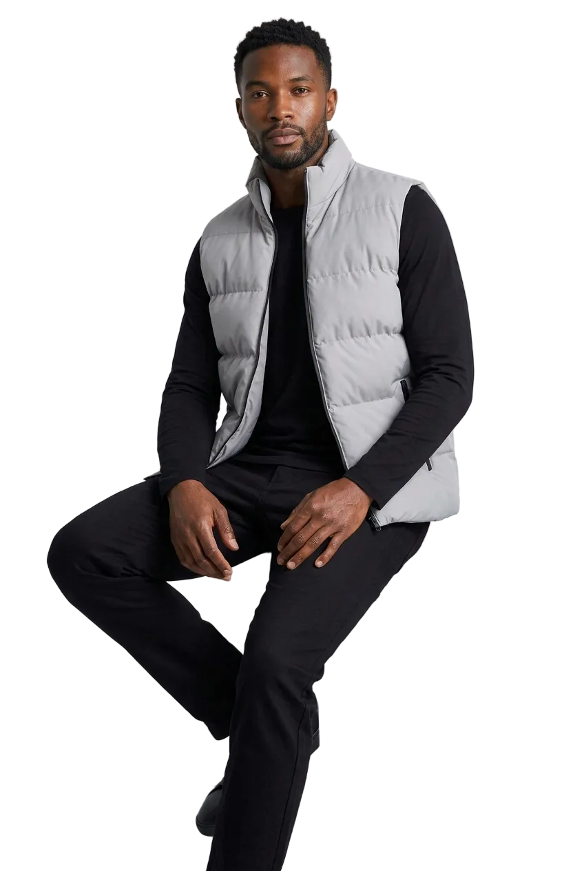 Men's Plus Size Lightweight Zip Up Puffer Vest