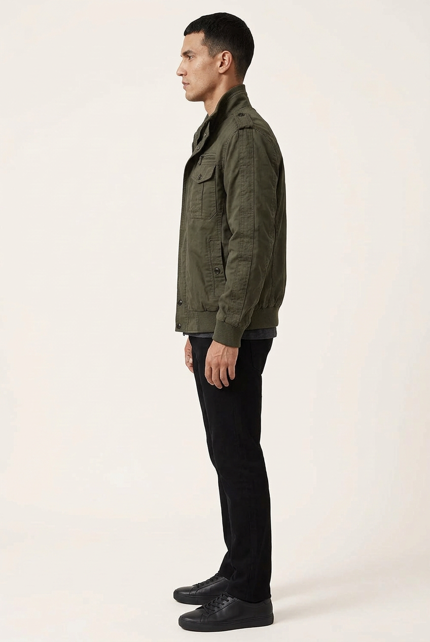 Full-body left-side view