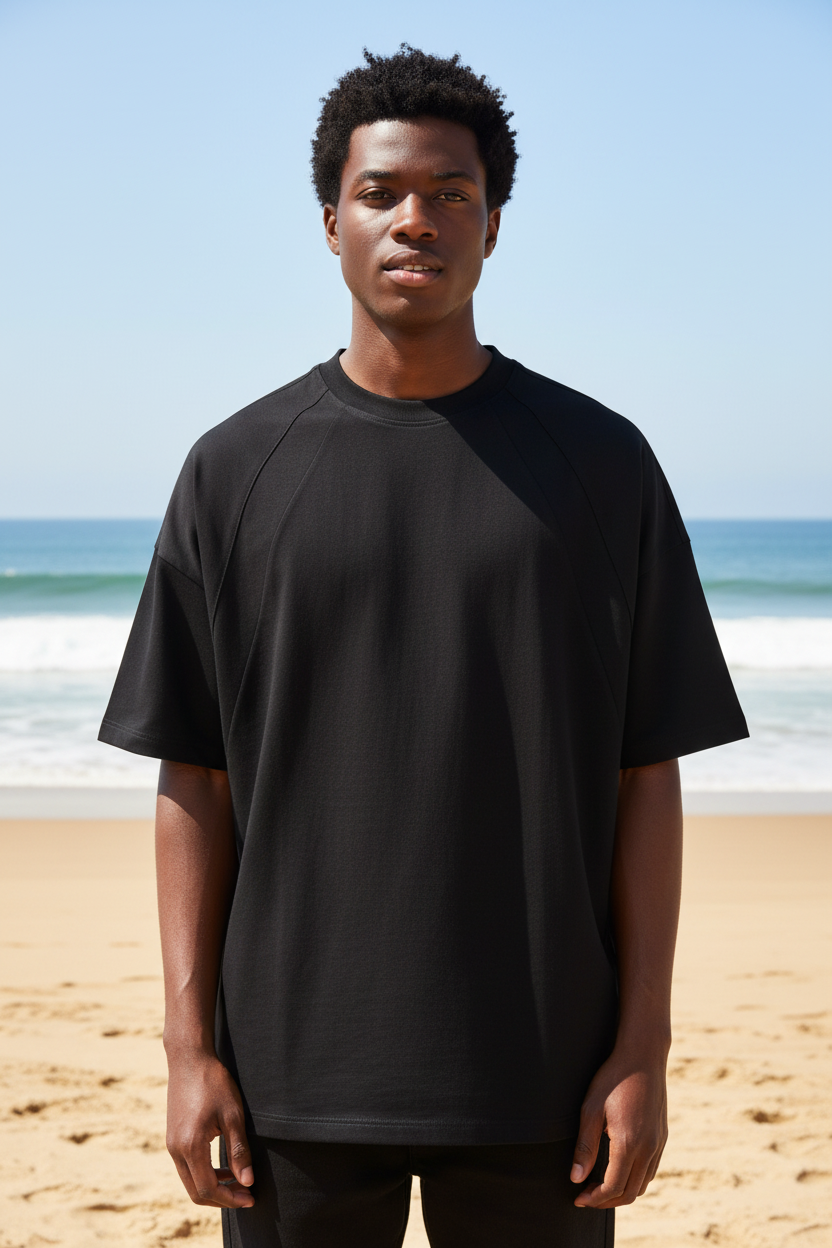 Black T-Shirt Front View