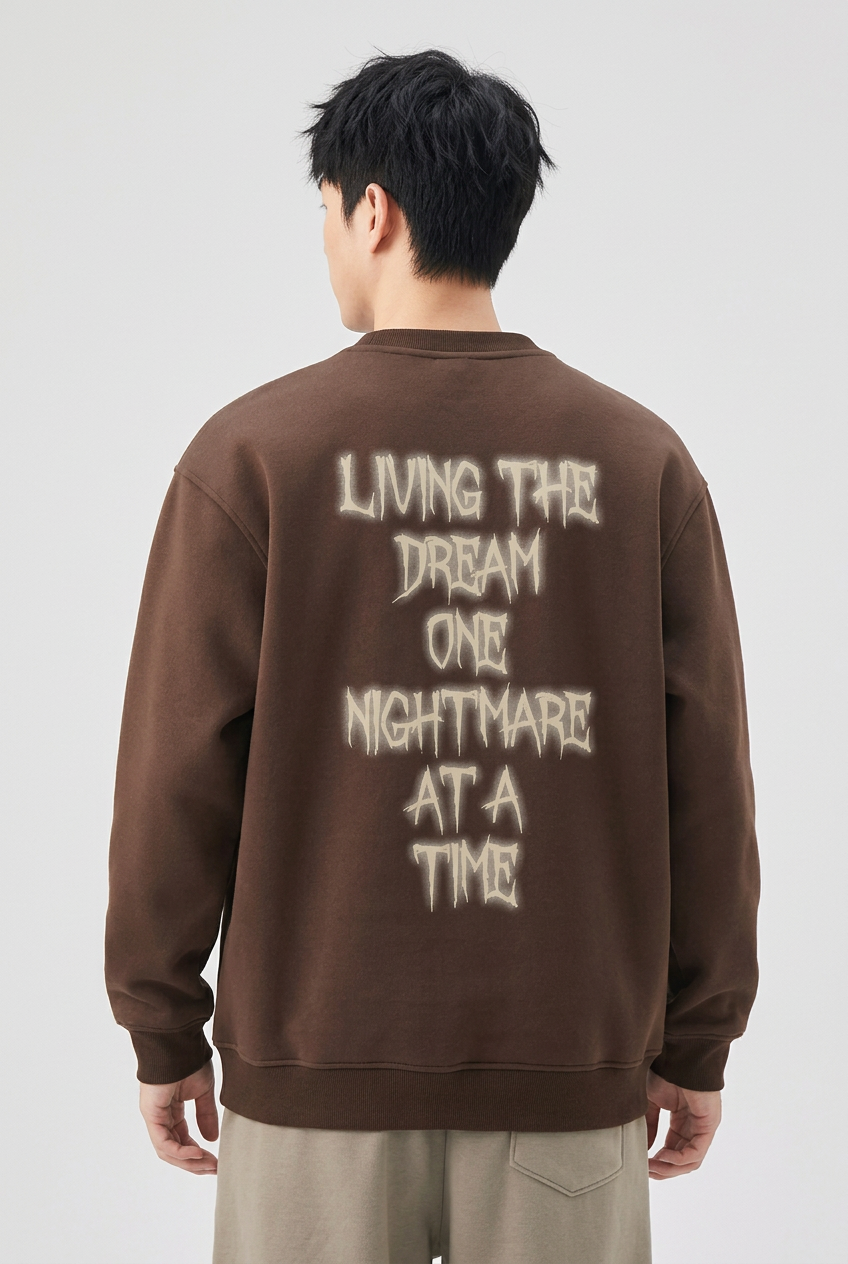 Men's Plus Size Crew Neck Dropped Shoulder Sweatshirt