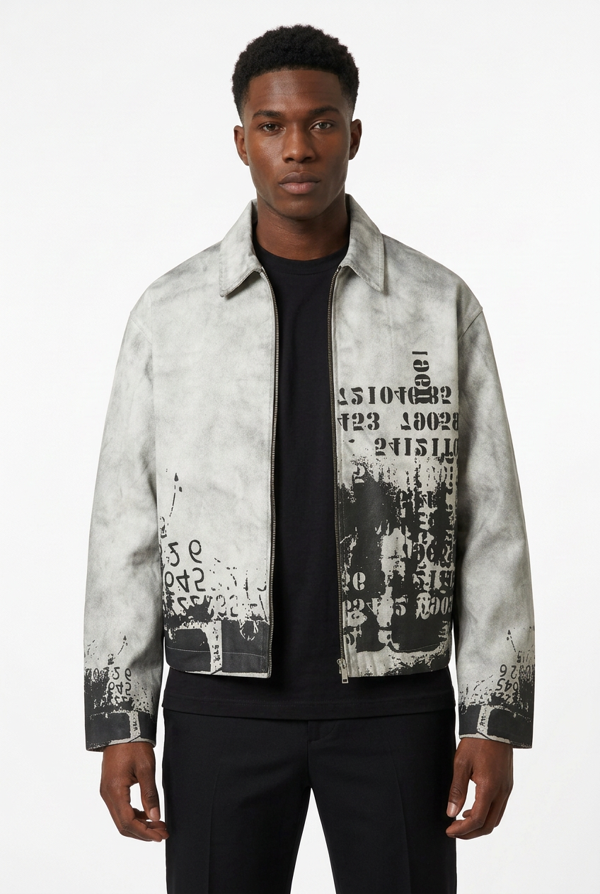 Open jacket front pose