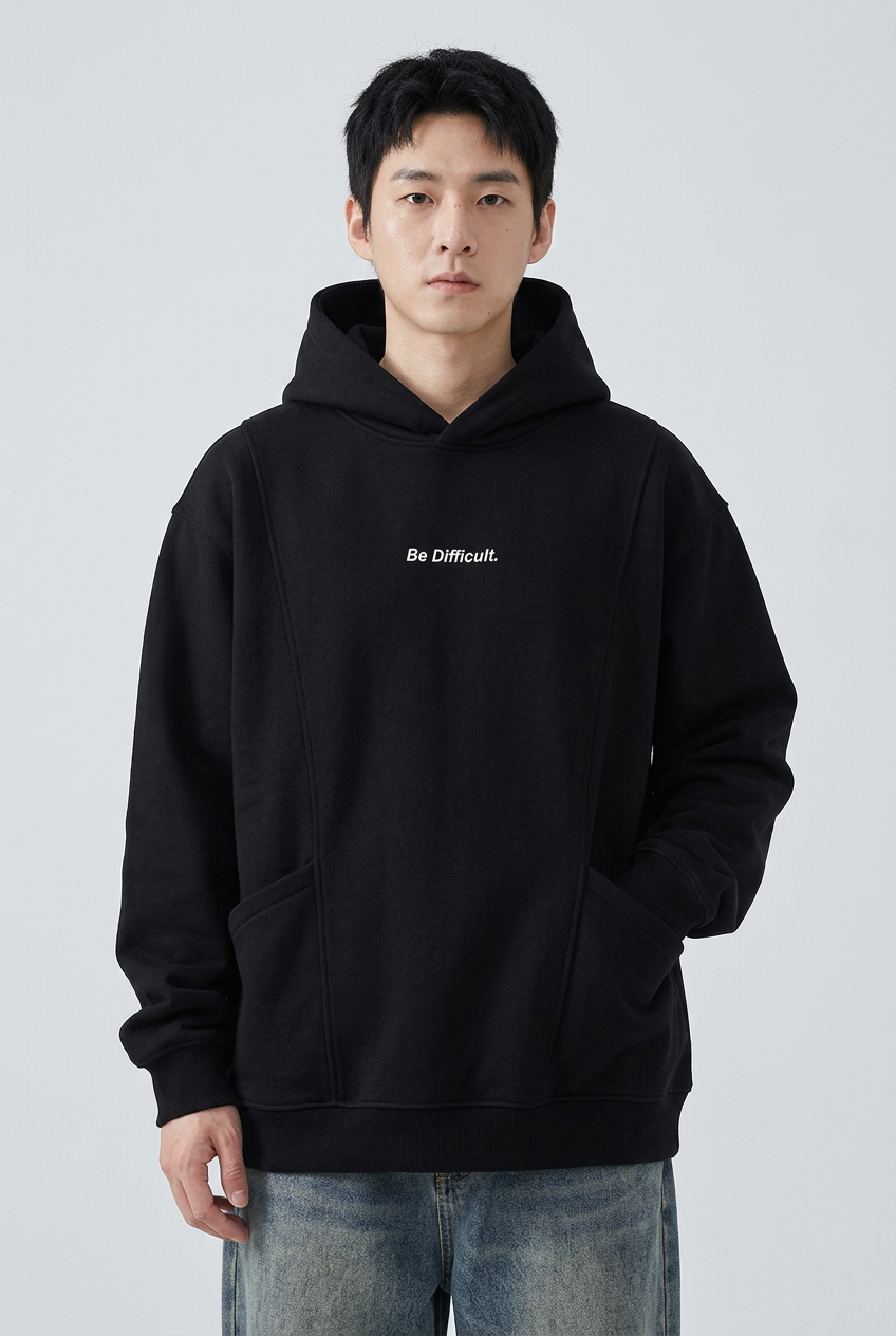 Men's Plus Size Letter Long Sleeve Hoodie