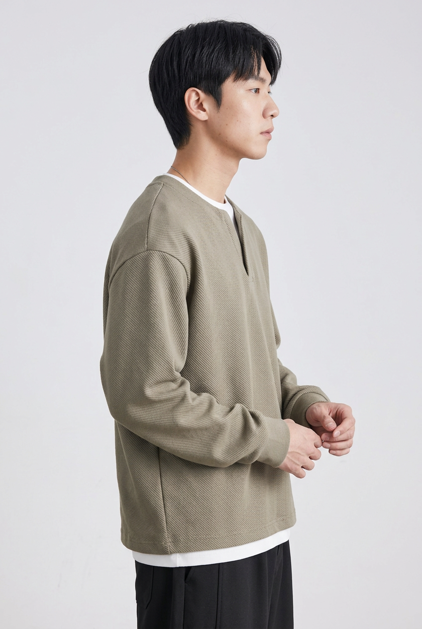 Men's Oversized Cotton-Blend Sweatshirt