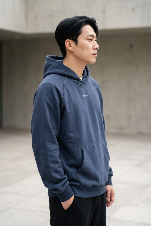 Men's Plus Size Kangaroo Pocket Raglan Sleeve Hoodie