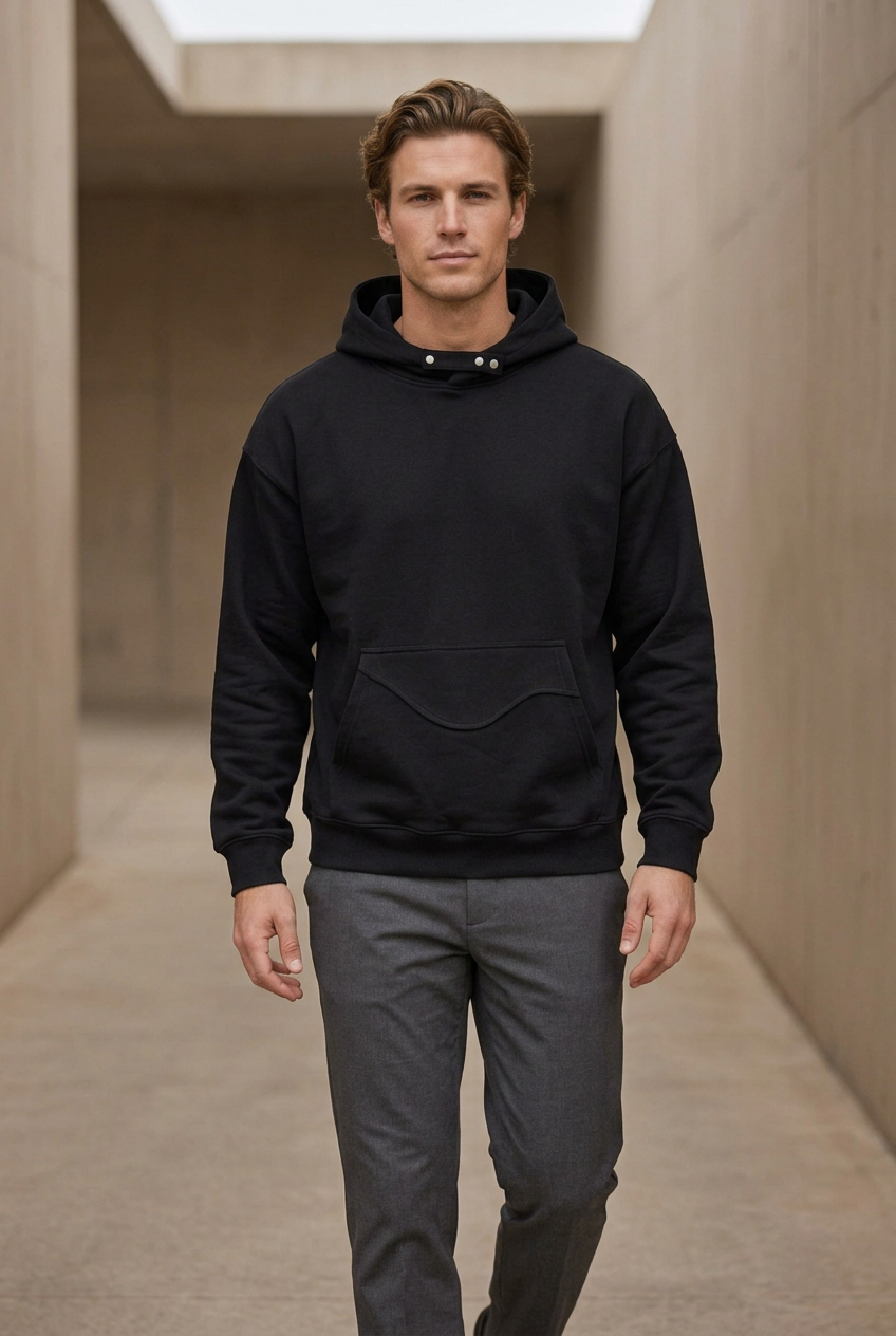 Men's Long Sleeve Hoodie with Pocket