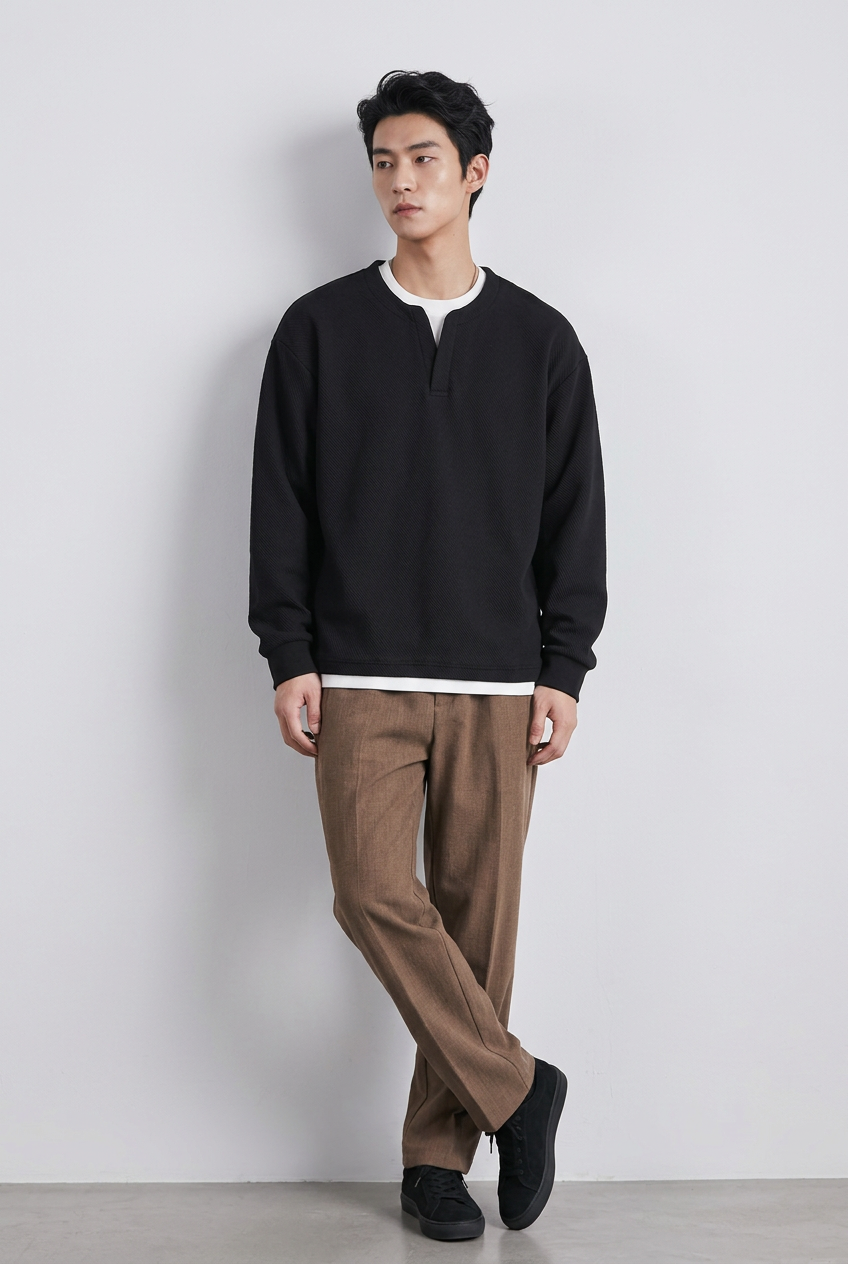 Men's Oversized Cotton-Blend Sweatshirt