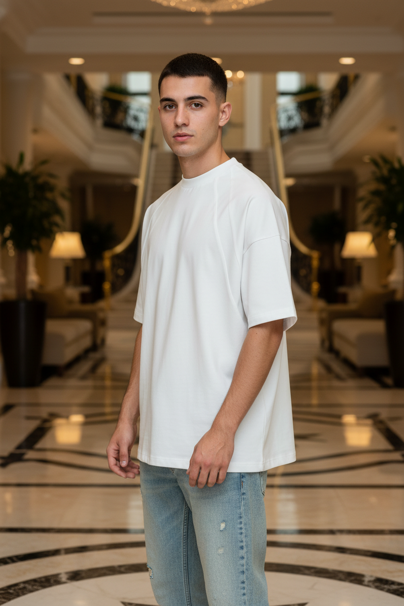 White T-Shirt Left View