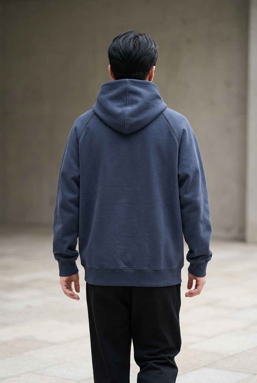Men's Plus Size Kangaroo Pocket Raglan Sleeve Hoodie
