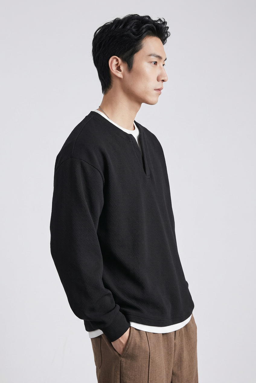 Men's Oversized Cotton-Blend Sweatshirt