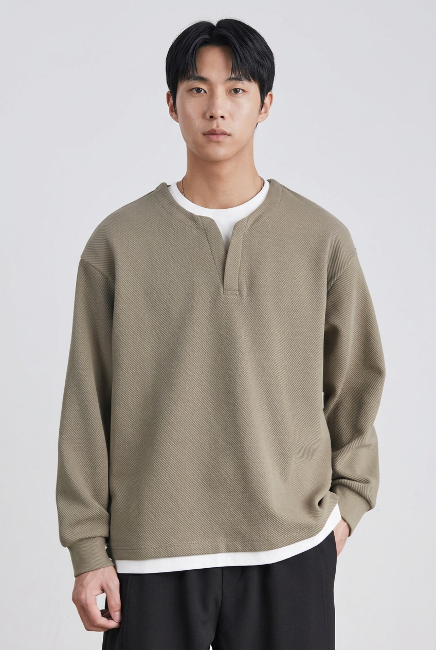 Men's Oversized Cotton-Blend Sweatshirt