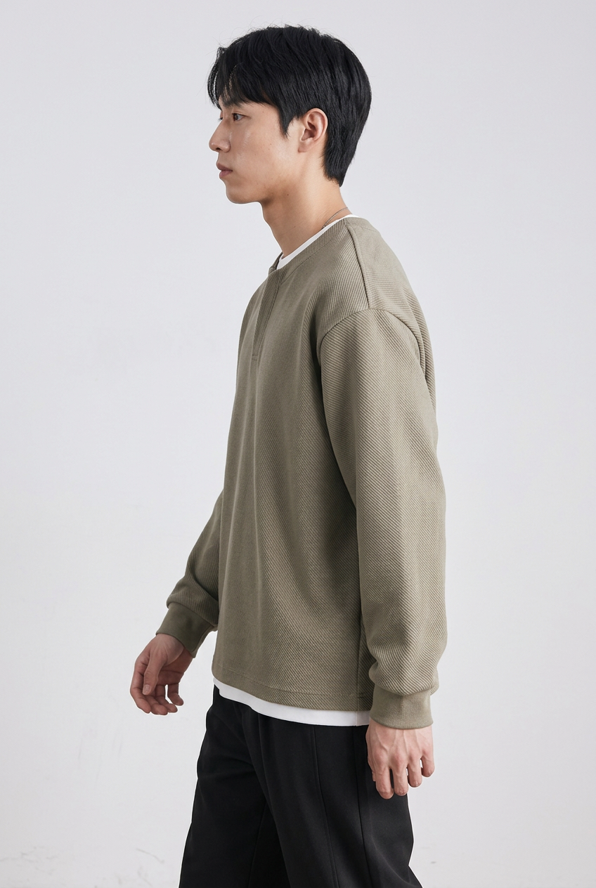 Men's Oversized Cotton-Blend Sweatshirt
