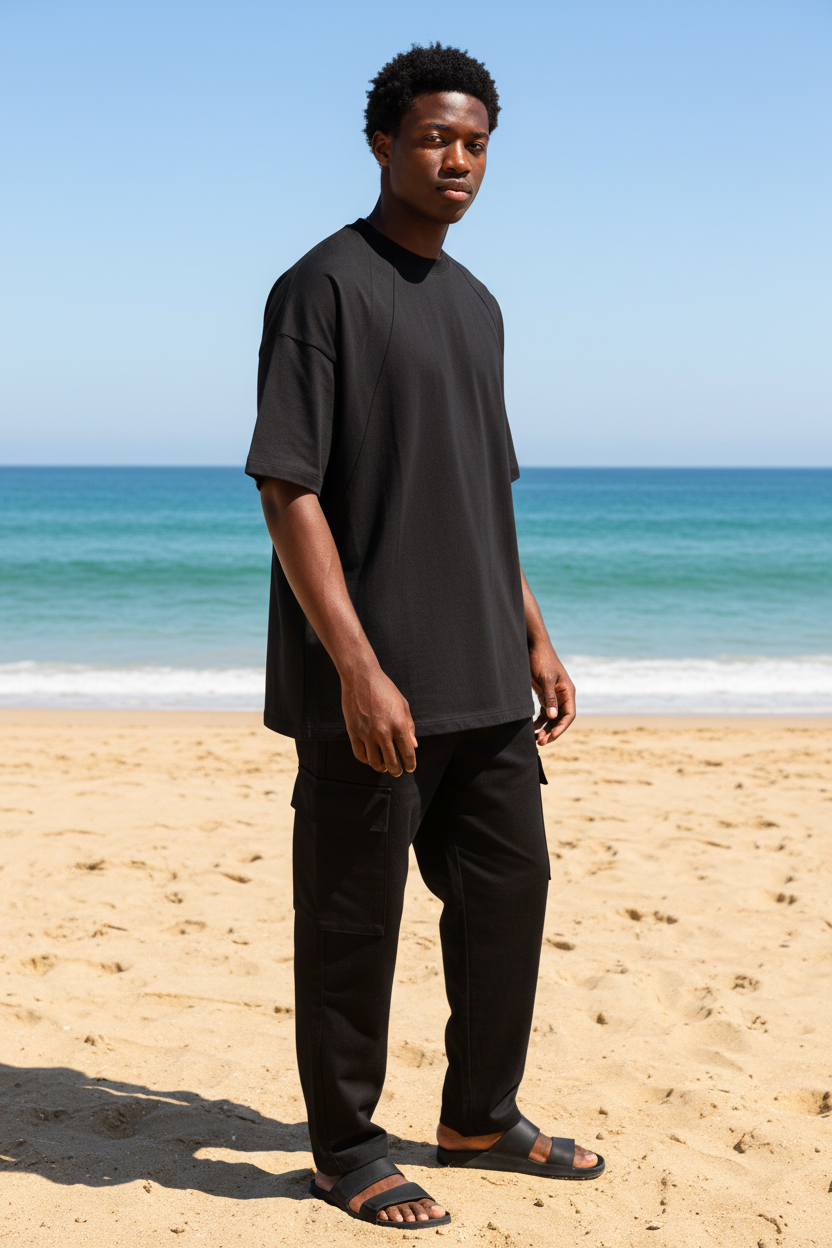 Black T-Shirt Right View