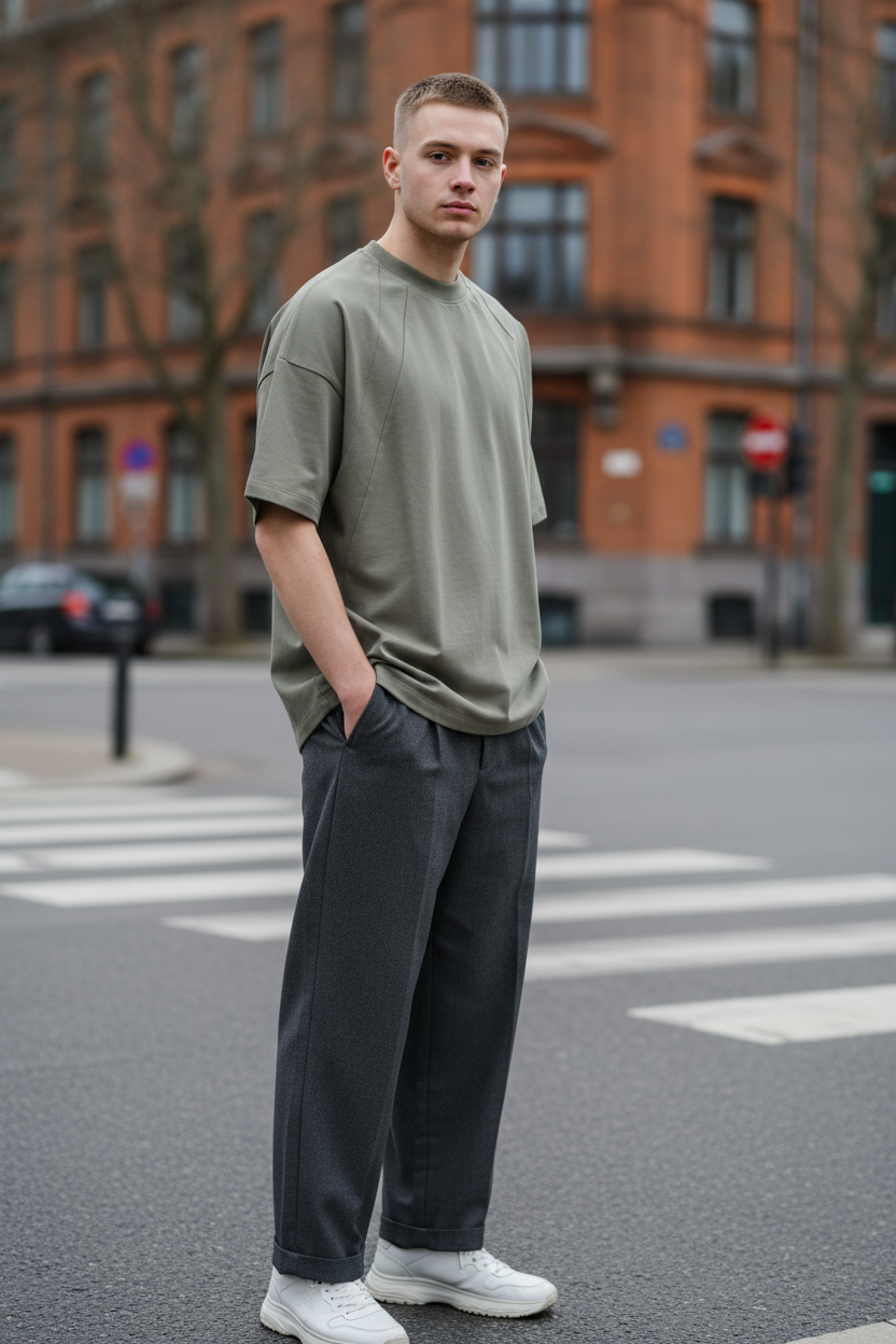 Sage Khaki T-Shirt Right View