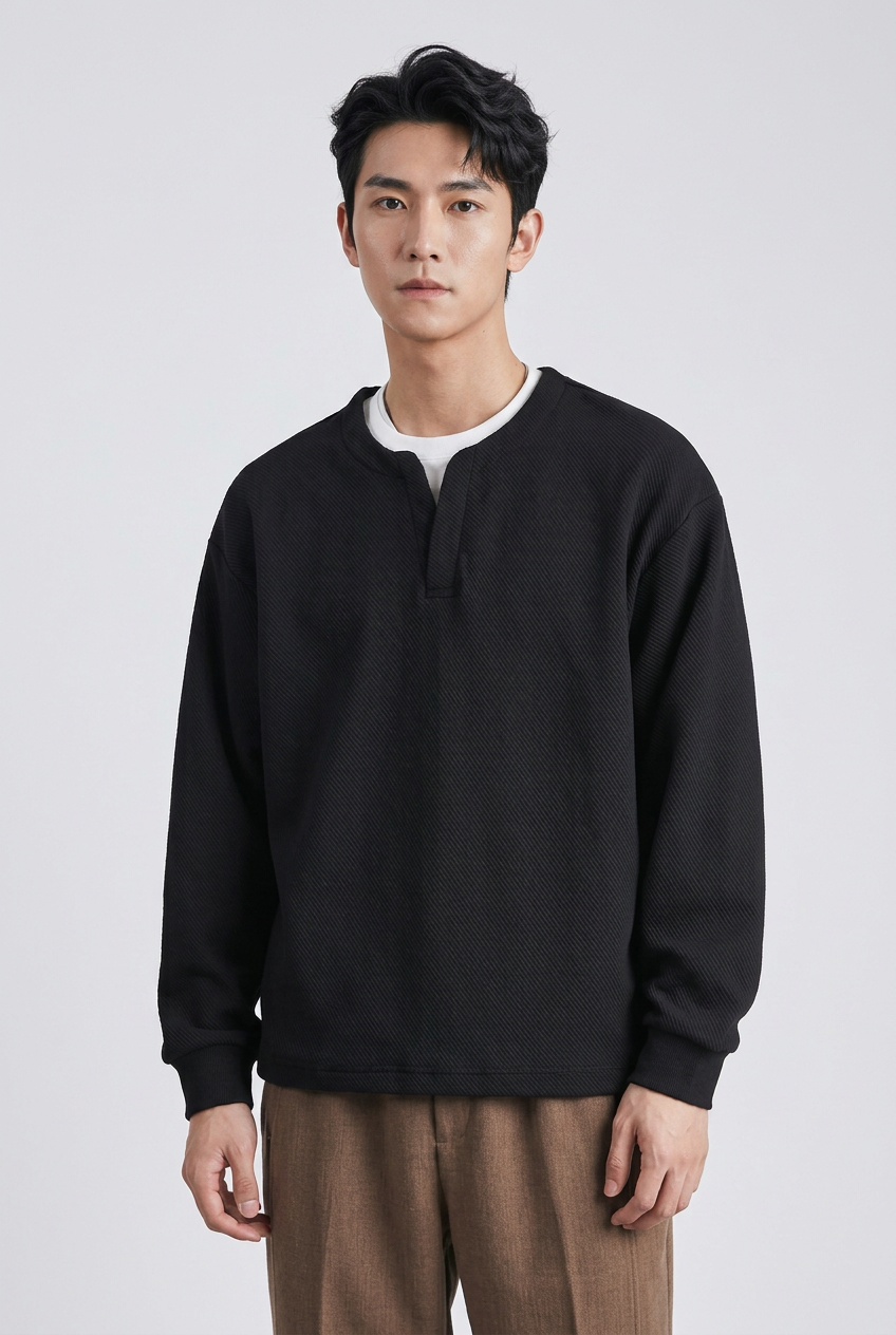 Men's Oversized Cotton-Blend Sweatshirt