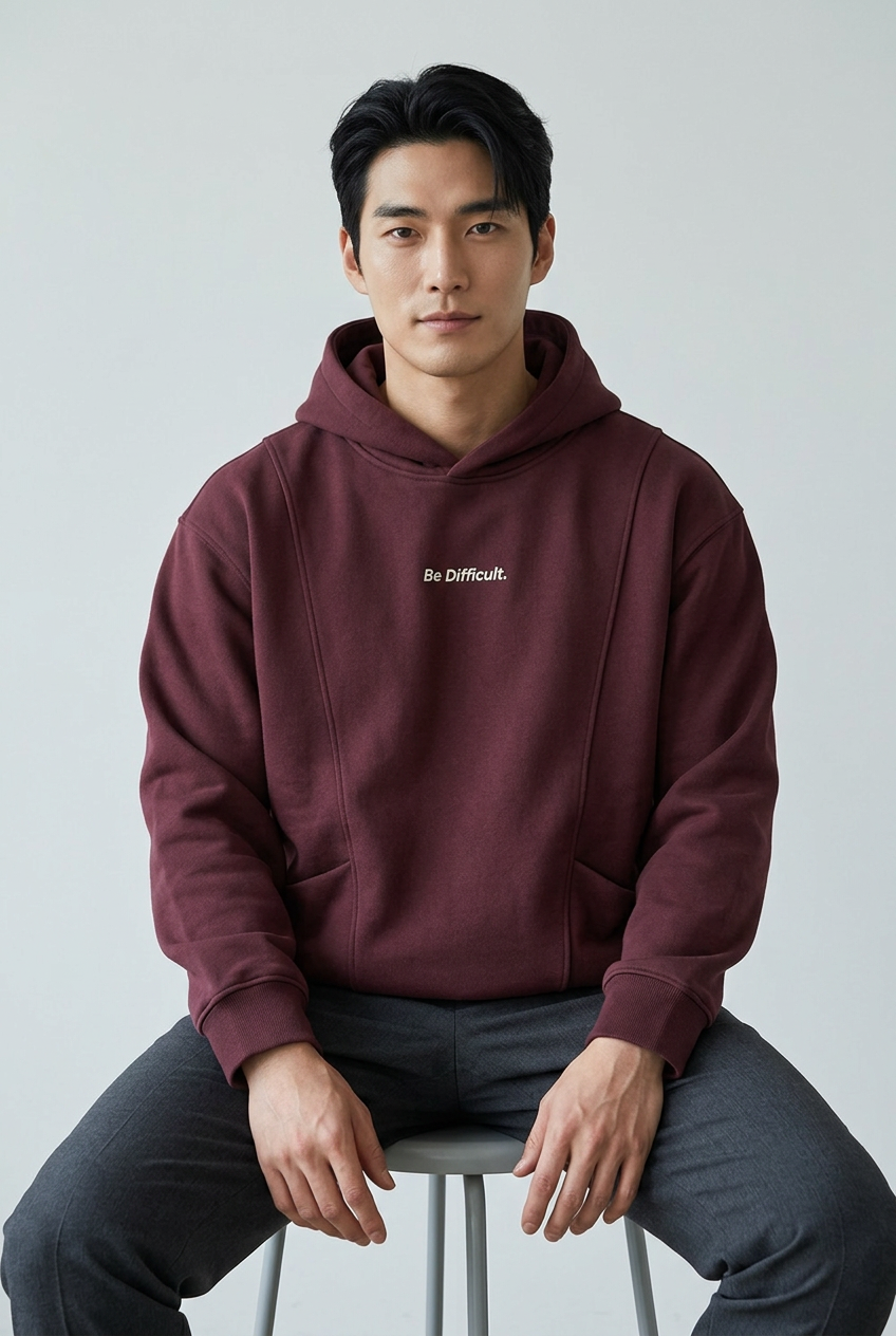 Men's Plus Size Letter Long Sleeve Hoodie