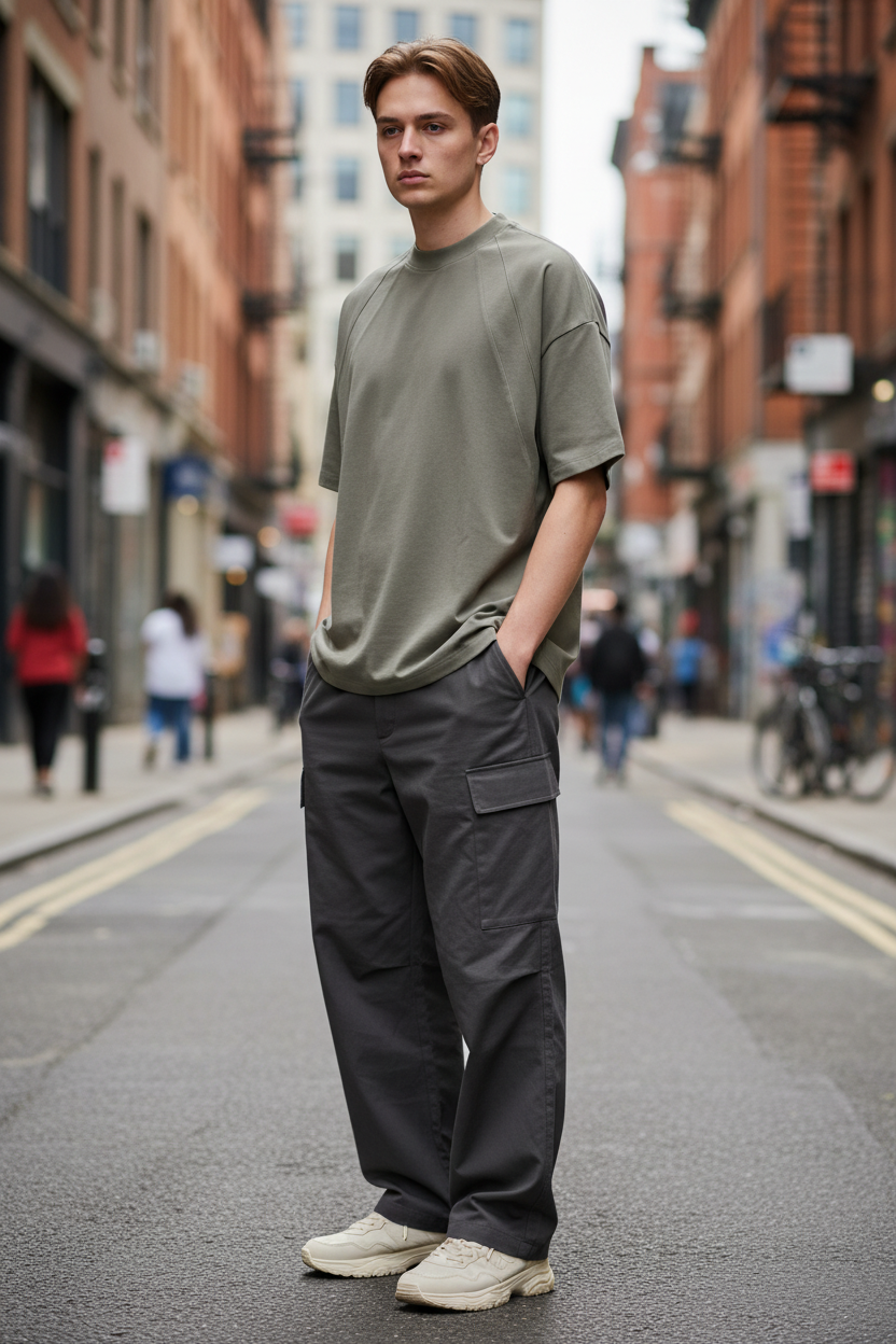 Sage Khaki T-Shirt Left View