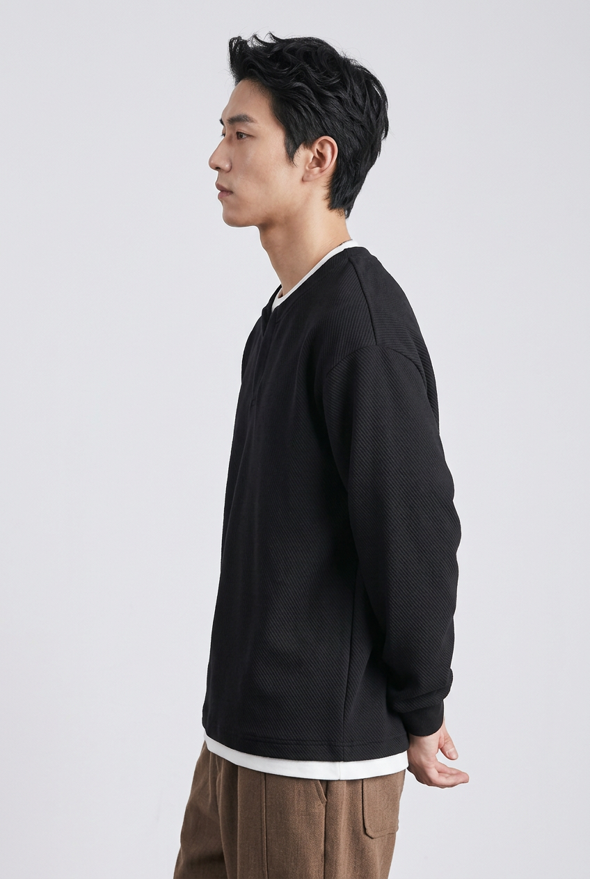 Men's Oversized Cotton-Blend Sweatshirt