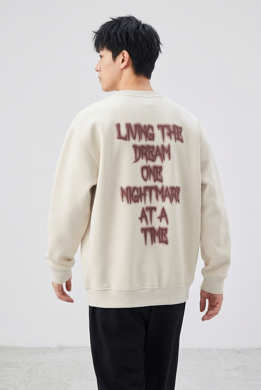 Men's Plus Size Crew Neck Dropped Shoulder Sweatshirt