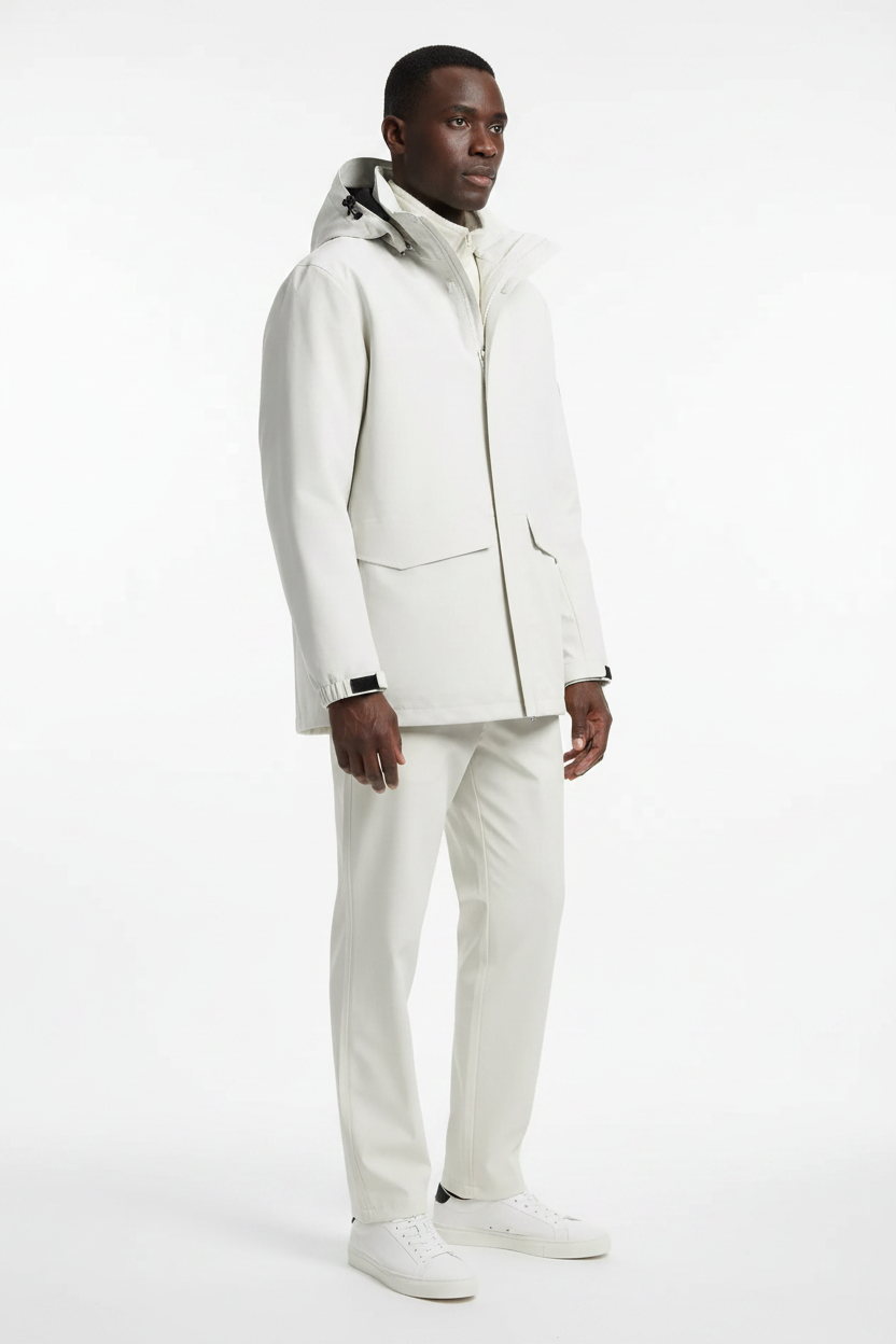 Model B White — Three-Quarter