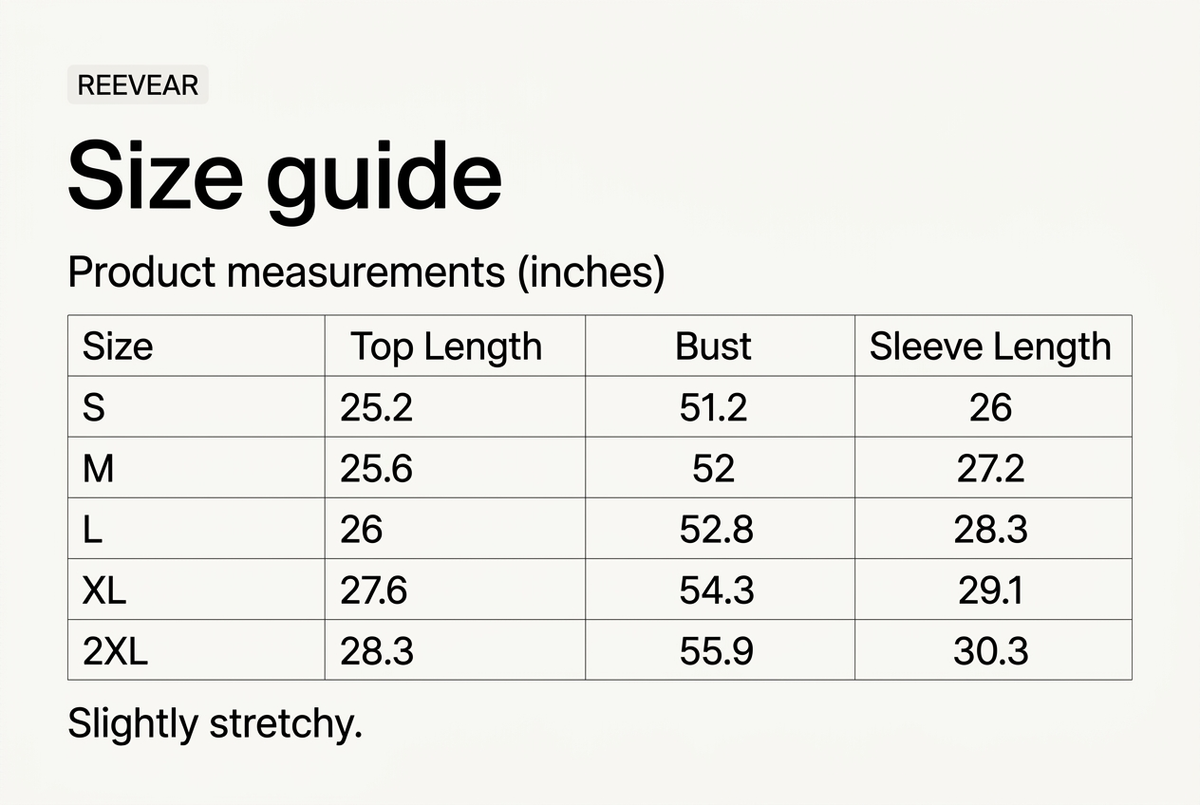 Eye Graphic Zip Hoodie size guide